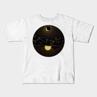 A Lovestory in space - Sun Moon Clouds | Positivity Kids T-Shirt